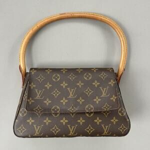 Louis Vuitton Looping Shoulder Bag Mini Brown Canvas